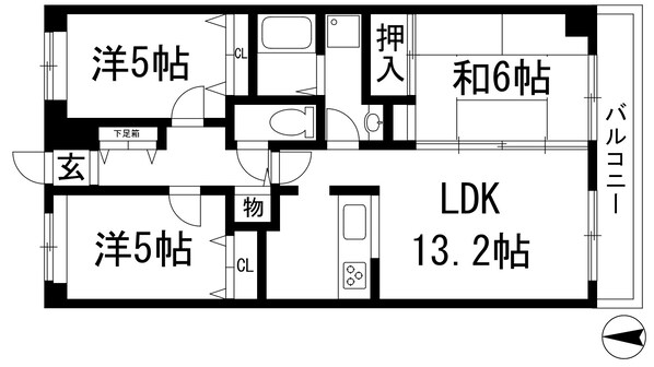 センチュリーコート宝塚の物件間取画像